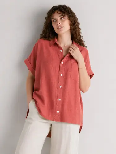 Camisa Camisola  De Mujer Oversize Coral 1