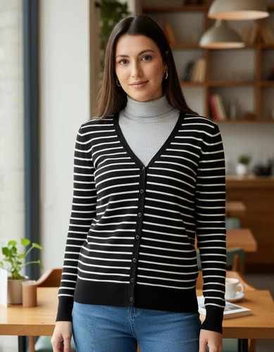 Cardigan Rayados Sacos