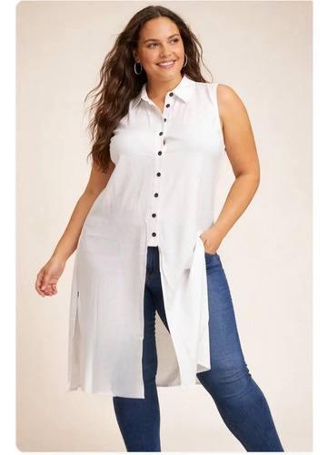 Camisa Larga Camisola Blanco 2