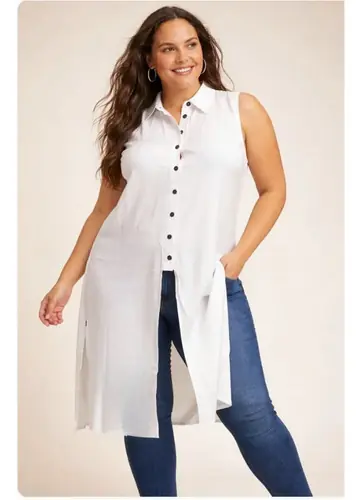 Camisa Larga Camisola Blanco 1