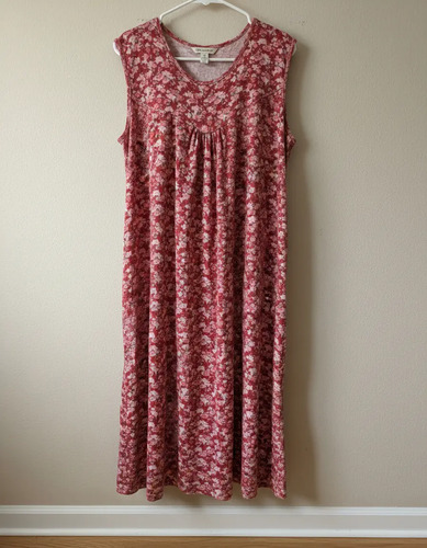 Vestido Mujer Talles Grandes Plus Size Rojo Floral 2