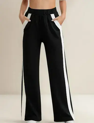 Pantalón  Recto Sport Dama Sin Felpa Negro Xl