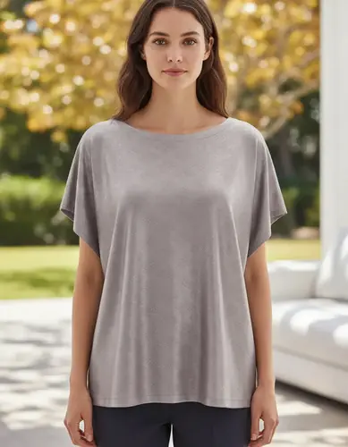 Blusa Blusones Amplias Gris Plata U