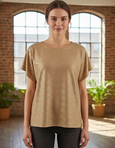 Blusa Blusones Amplias Beige U