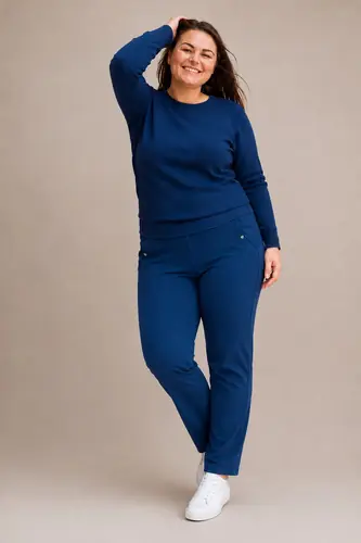 Calza Afelpada Plus Size Talles Grandes Térmicas Azul Medio Xl