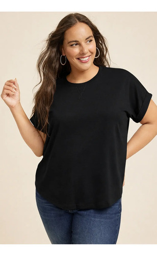 Remera Remerón Mujer Blusa Negro L