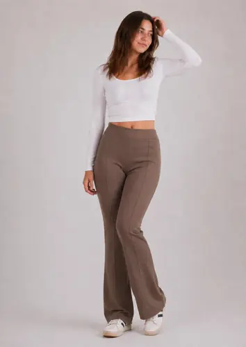 Calza Leggings Oxford Osaka Térmica Otoño Invierno Talles Moka Línea Vertical 3