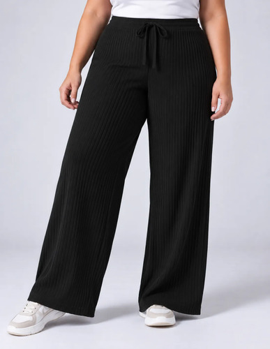 Pantalón Palazzo Primavera Verano Talles Varios Negro L
