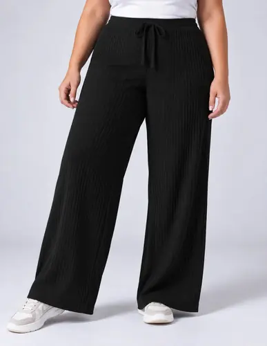 Pantalón Palazzo Primavera Verano Talles Varios Negro Xl