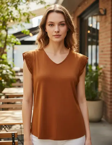 Remera Femenina Básica Mostaza 2