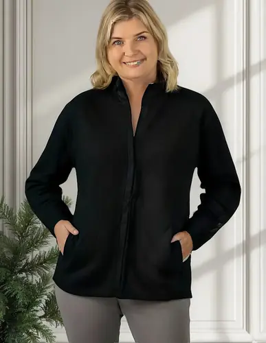 Campera Micropolar Térmica Abrigo Polar Negro Xl