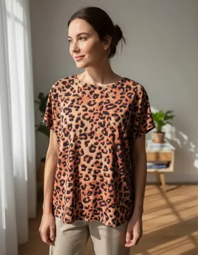 Blusa Marrón Oscuro Único