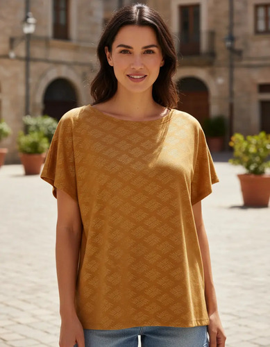 Blusa Blusones Amplias Ocre U