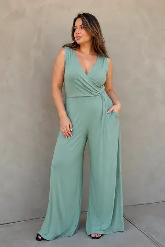 Enterito Mono Monoprenda Jumper Verde Agua Modelo 2 Liso S