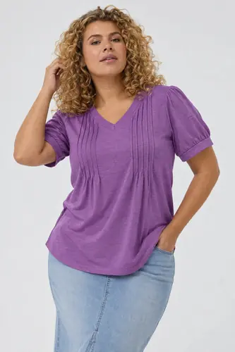 Remera Manga Corta Mujer Varios Colores Y Talles Violeta Xl