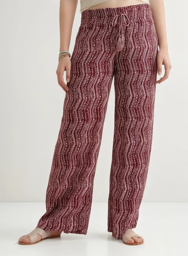 Pantalón Palazzo Bambula Pijamero Rojo L