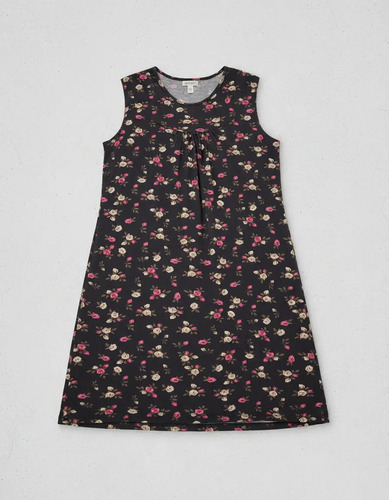 Vestido Mujer Talles Grandes Plus Size Negro 1 Floral 3