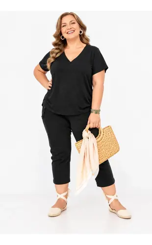Pantalón Capri Para Mujer Talles Plus Especiales