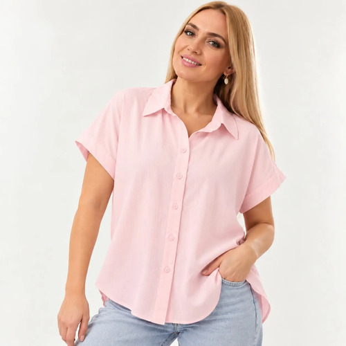 Camisa Camisola  De Mujer Oversize Holgada