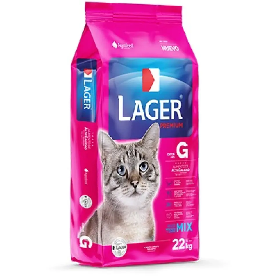 Lager gato adulto  22 kg.