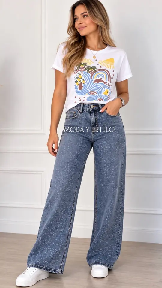 Jeans Wid Leg Brilli