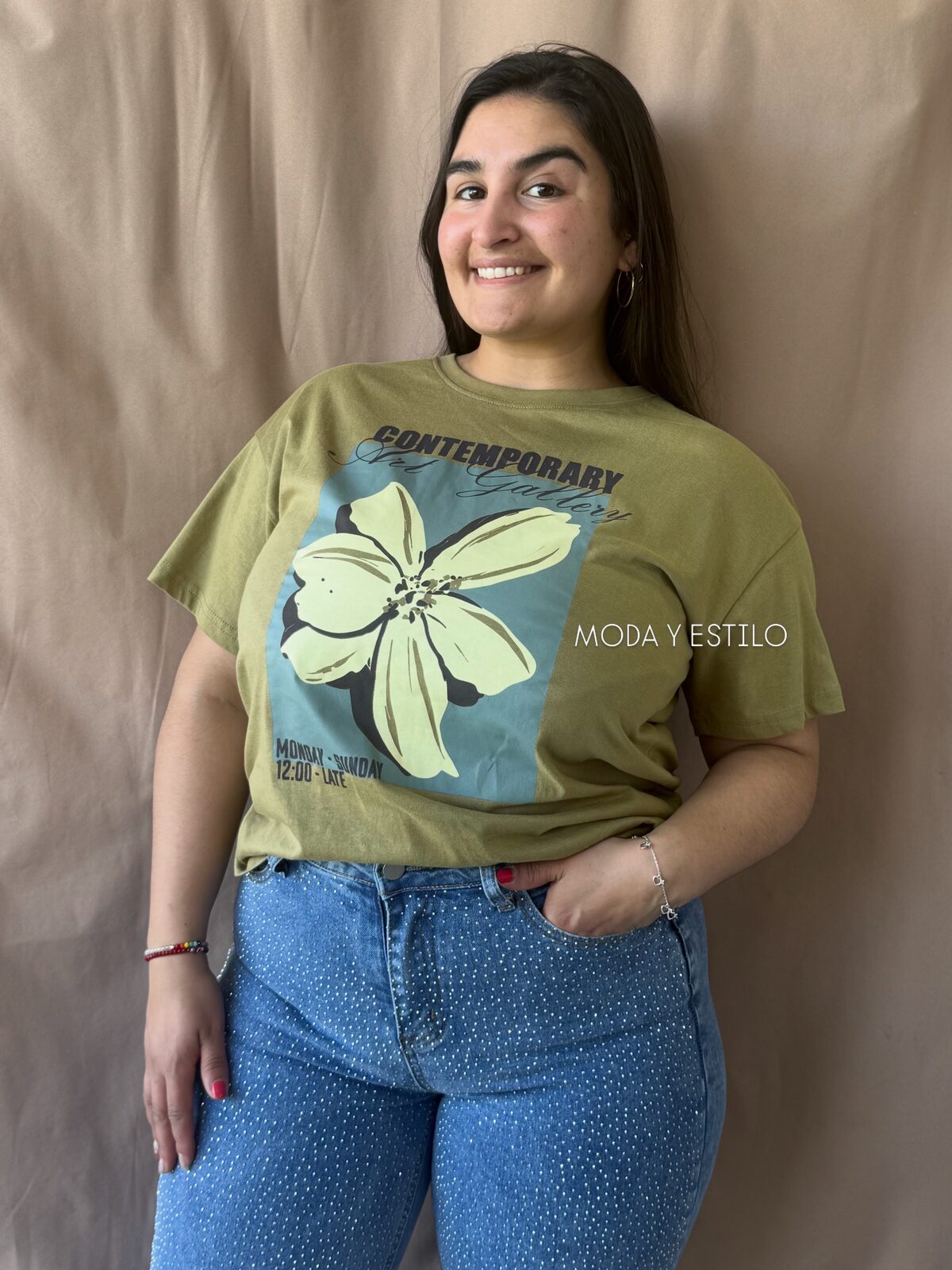 Remera Estampa FlorVerde