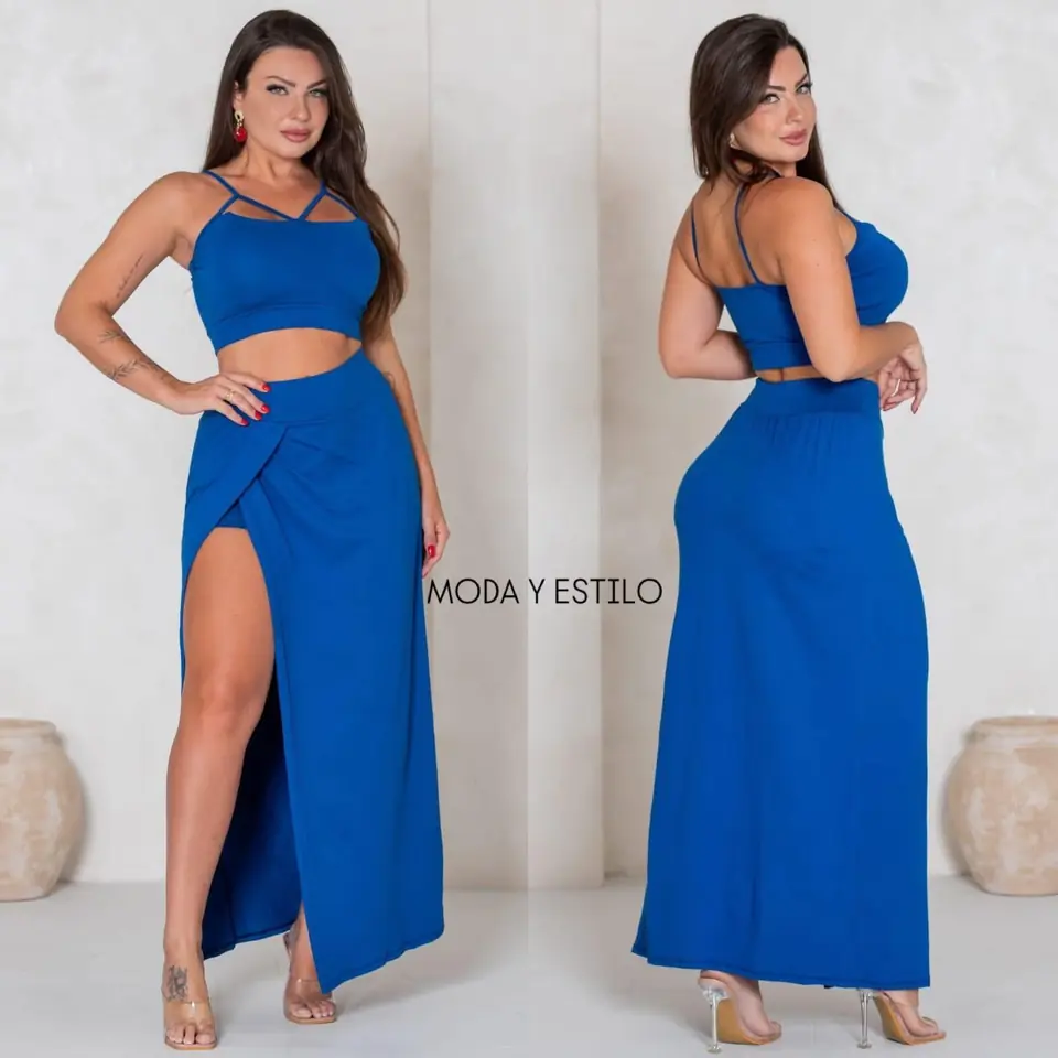 Top y Short Pollera