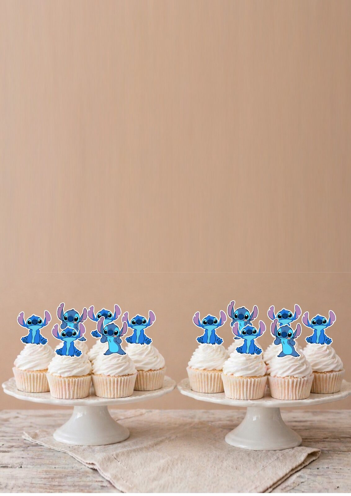 Cupcake topper Stitch (12 unidades)