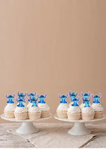 Cupcake topper Stitch (12 unidades)