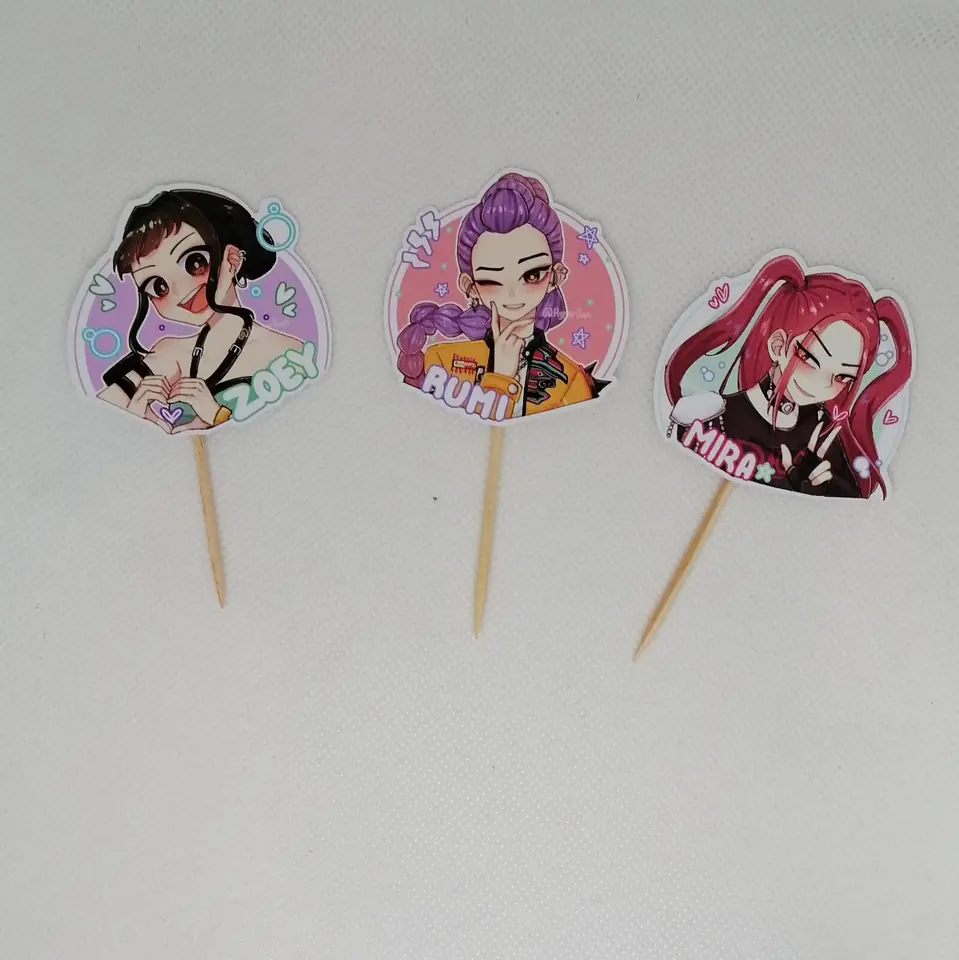 cupcakes topper KPOP demon hunters