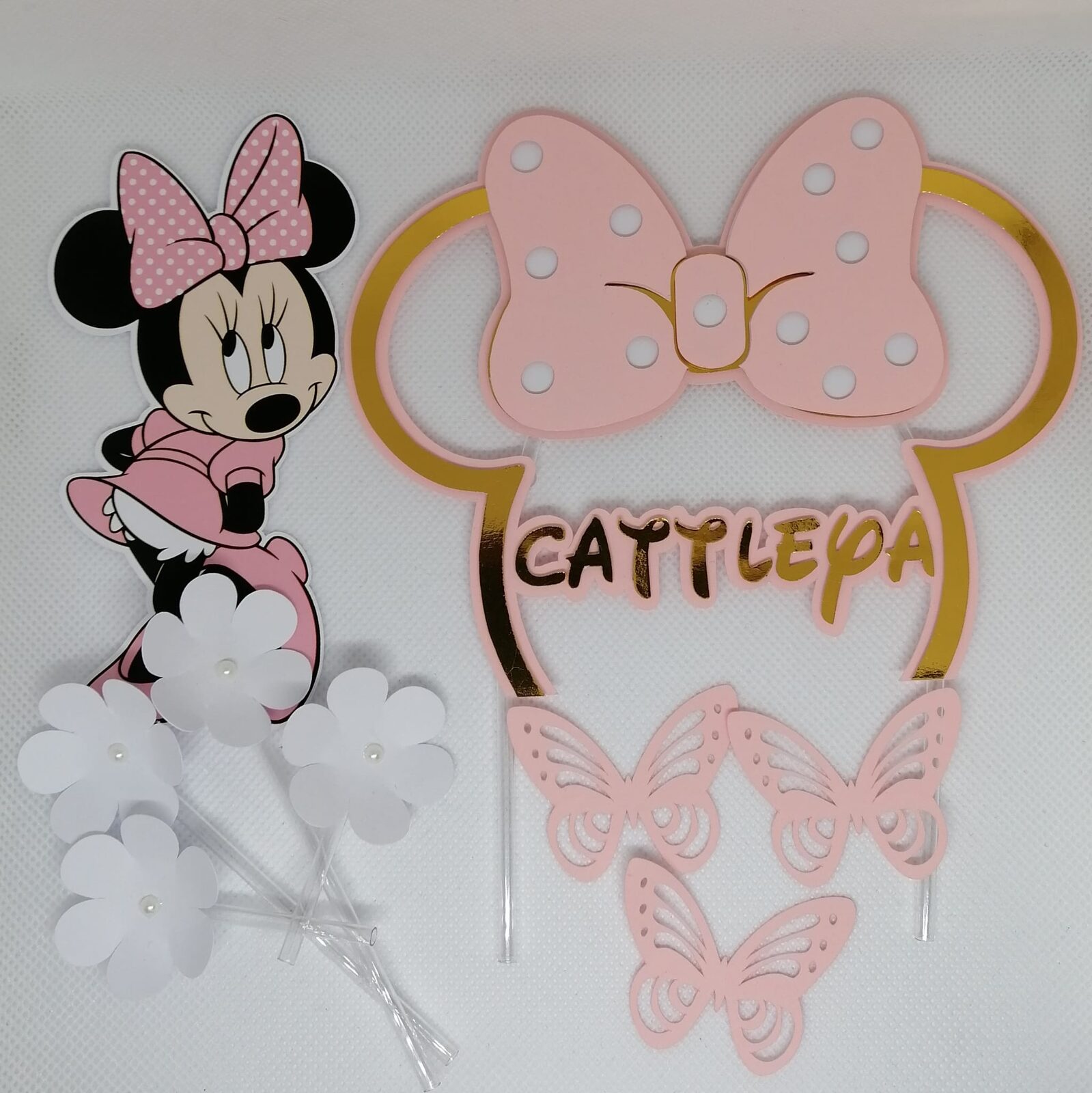 Minnie  rosa y dorado