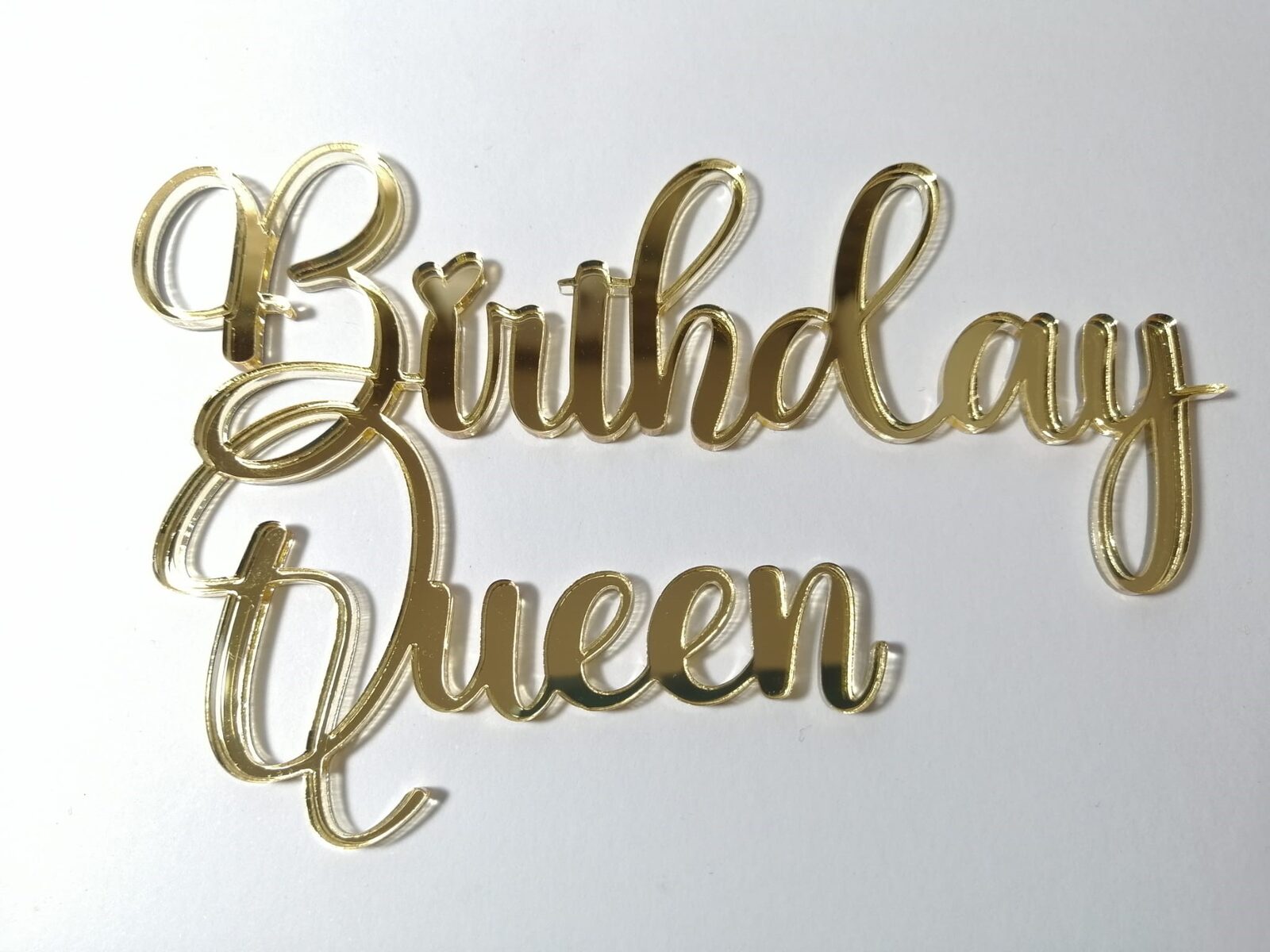 cake topper birthday queen en acrilico de 3mm