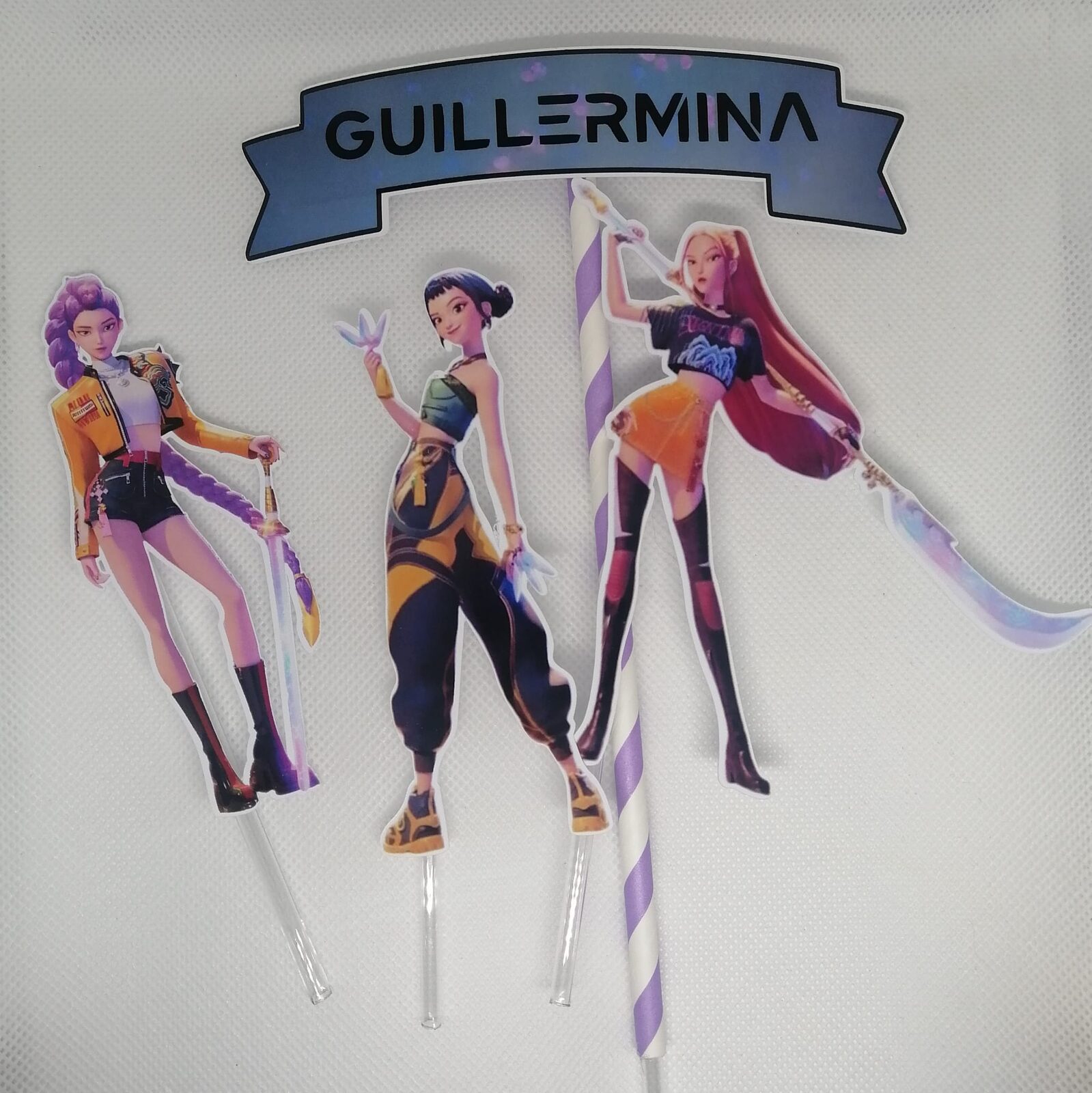 caketopper personalizado kpop demon hunters, Las Guerreras K-pop