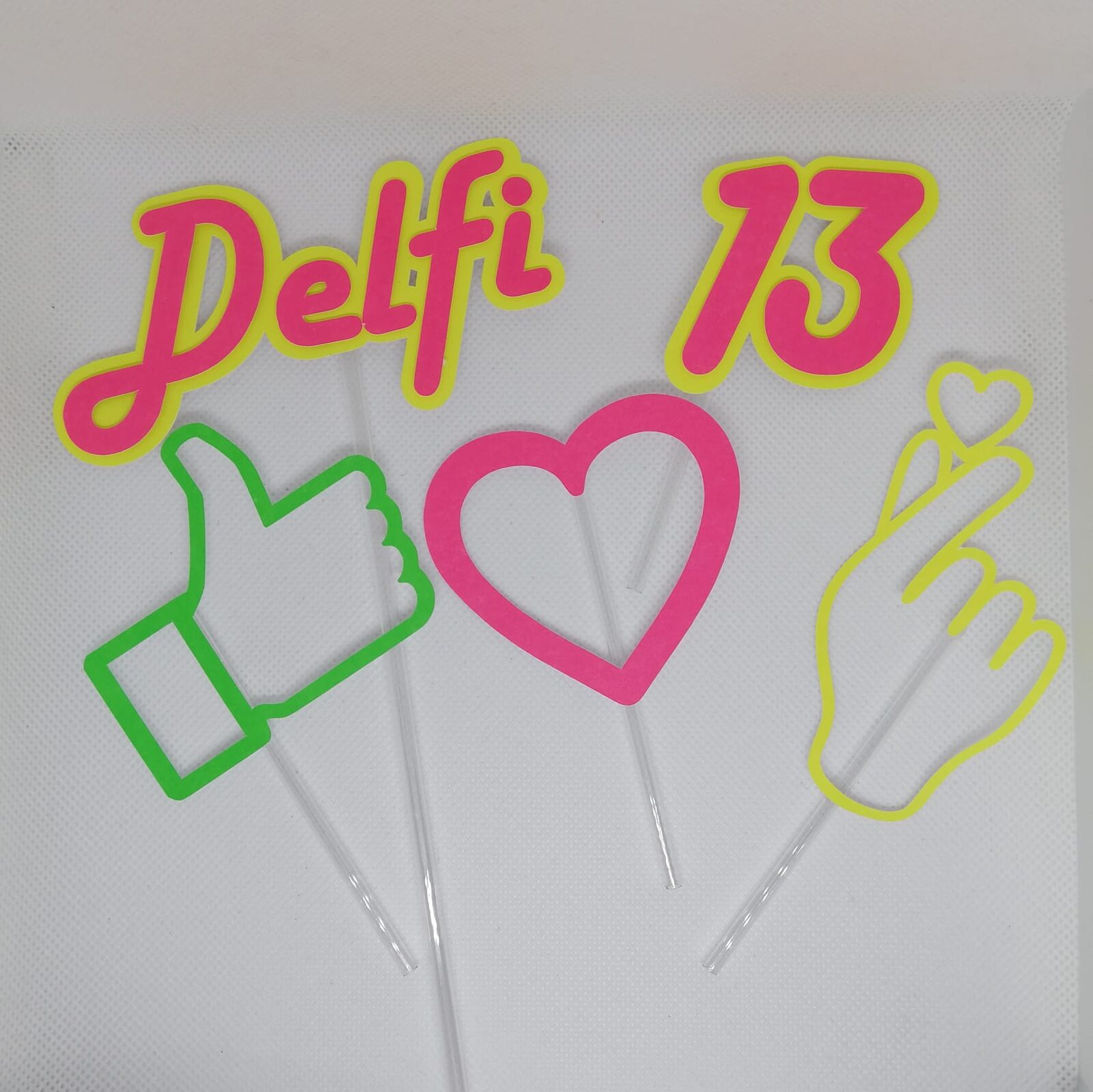 Cake topper Fluo