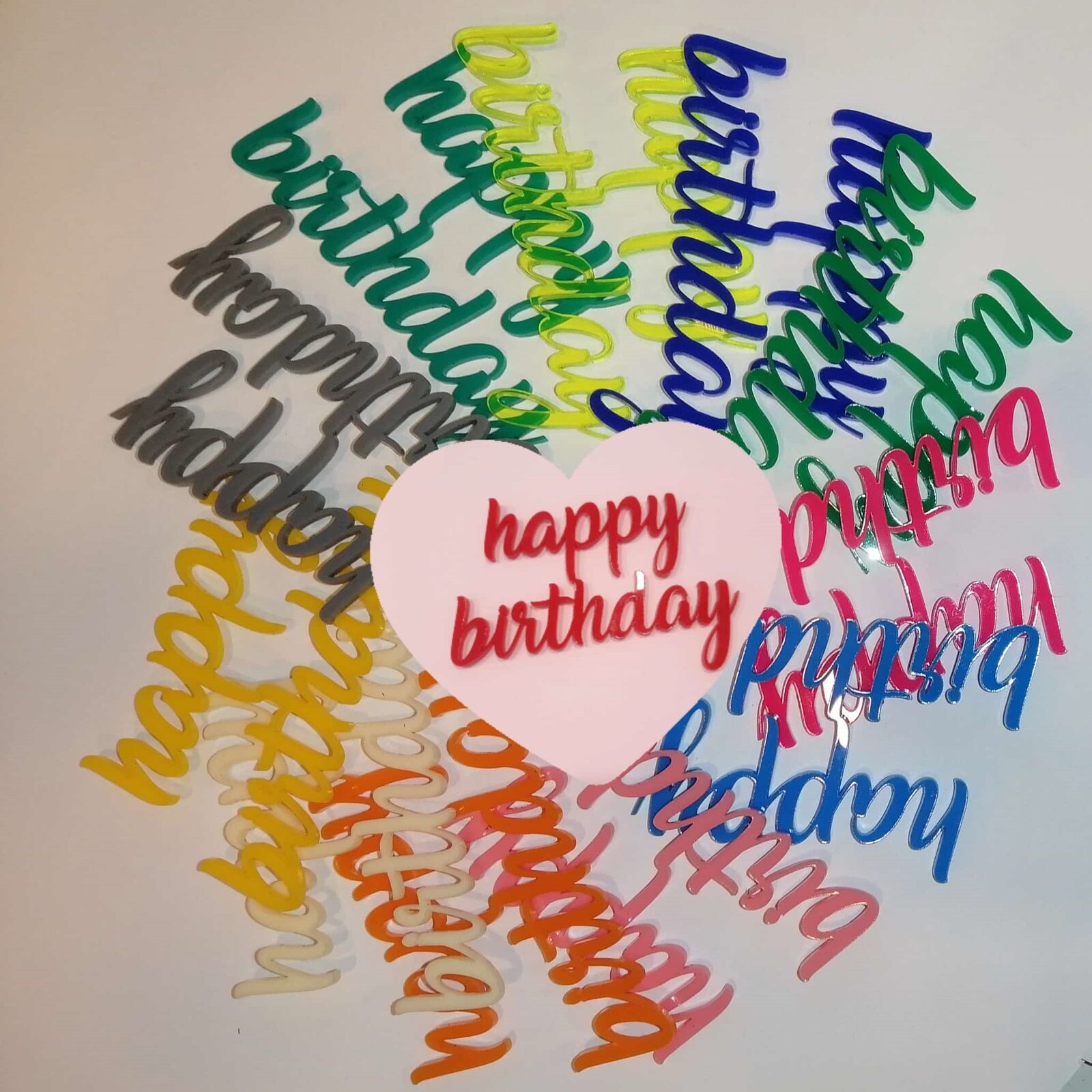 cake topper happy birthday acrilico