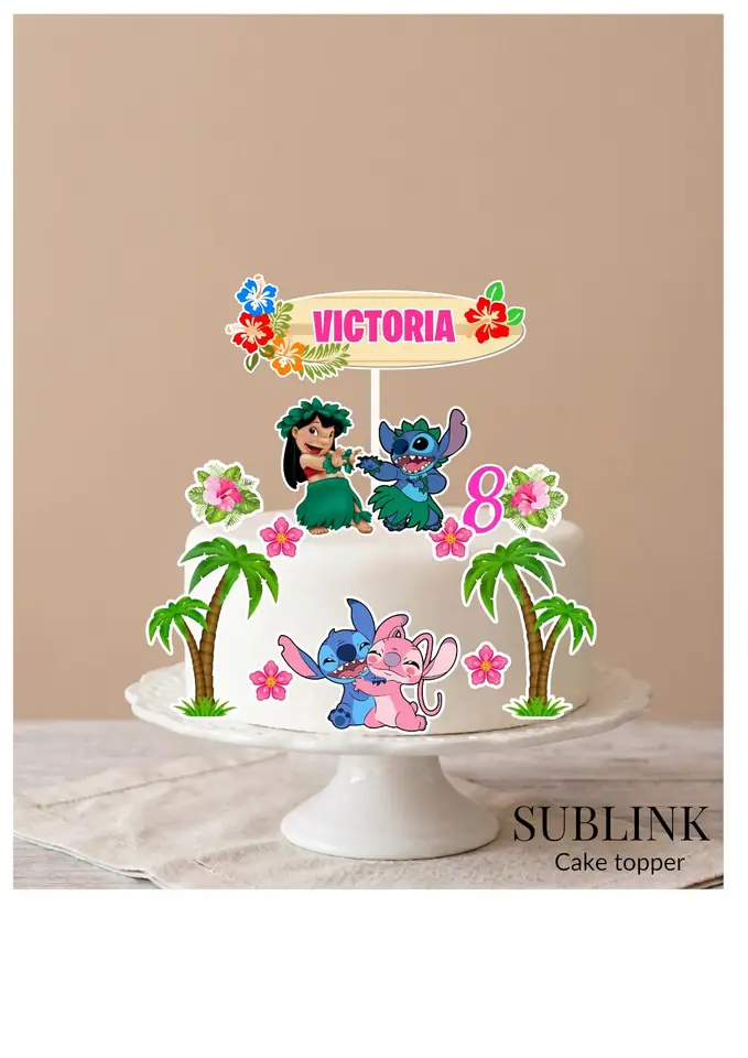 Cake topper Lilo y Stitch