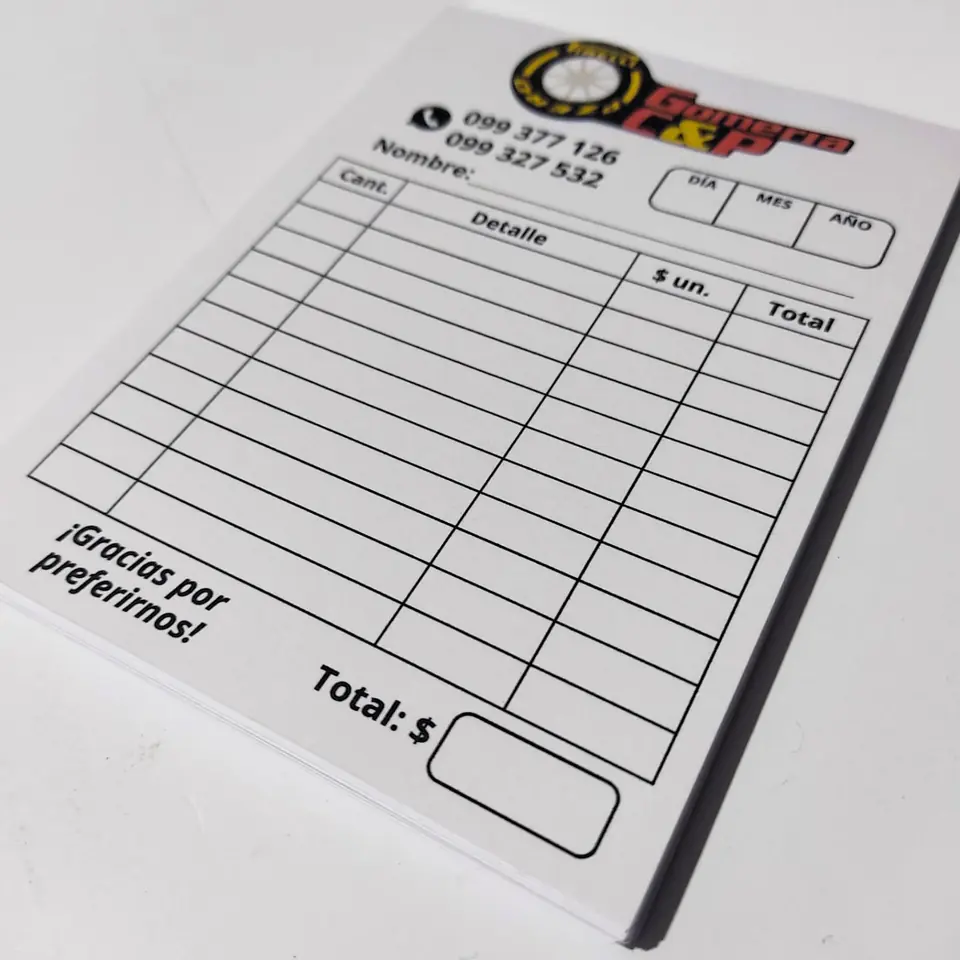 Boletas personalizadas