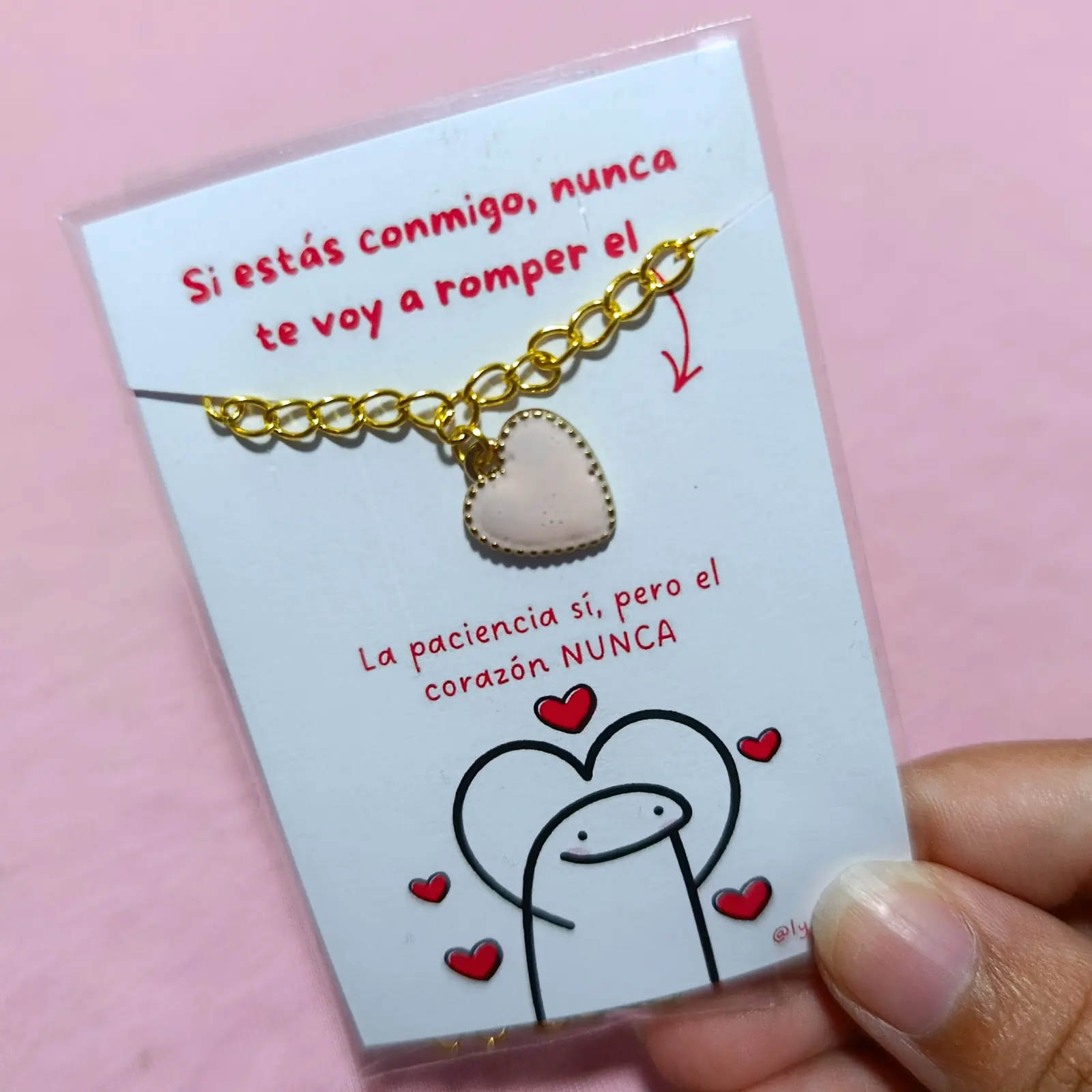 Cadenita corazón esmaltado