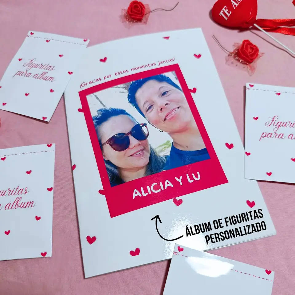 Álbum de figuritas rosa