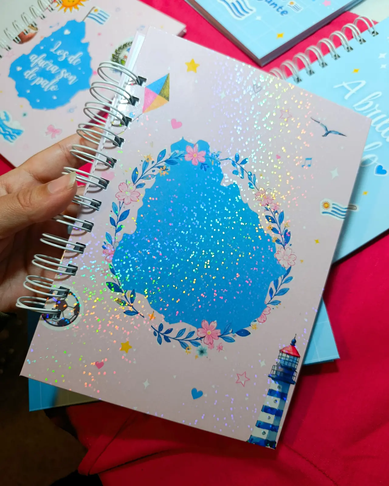 Cuaderno uruguay rosa