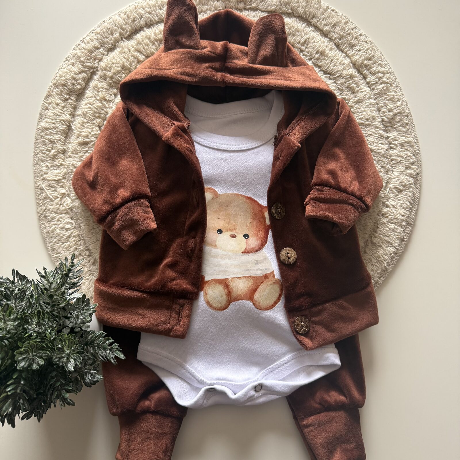 Conjunto de plush + body de algodón