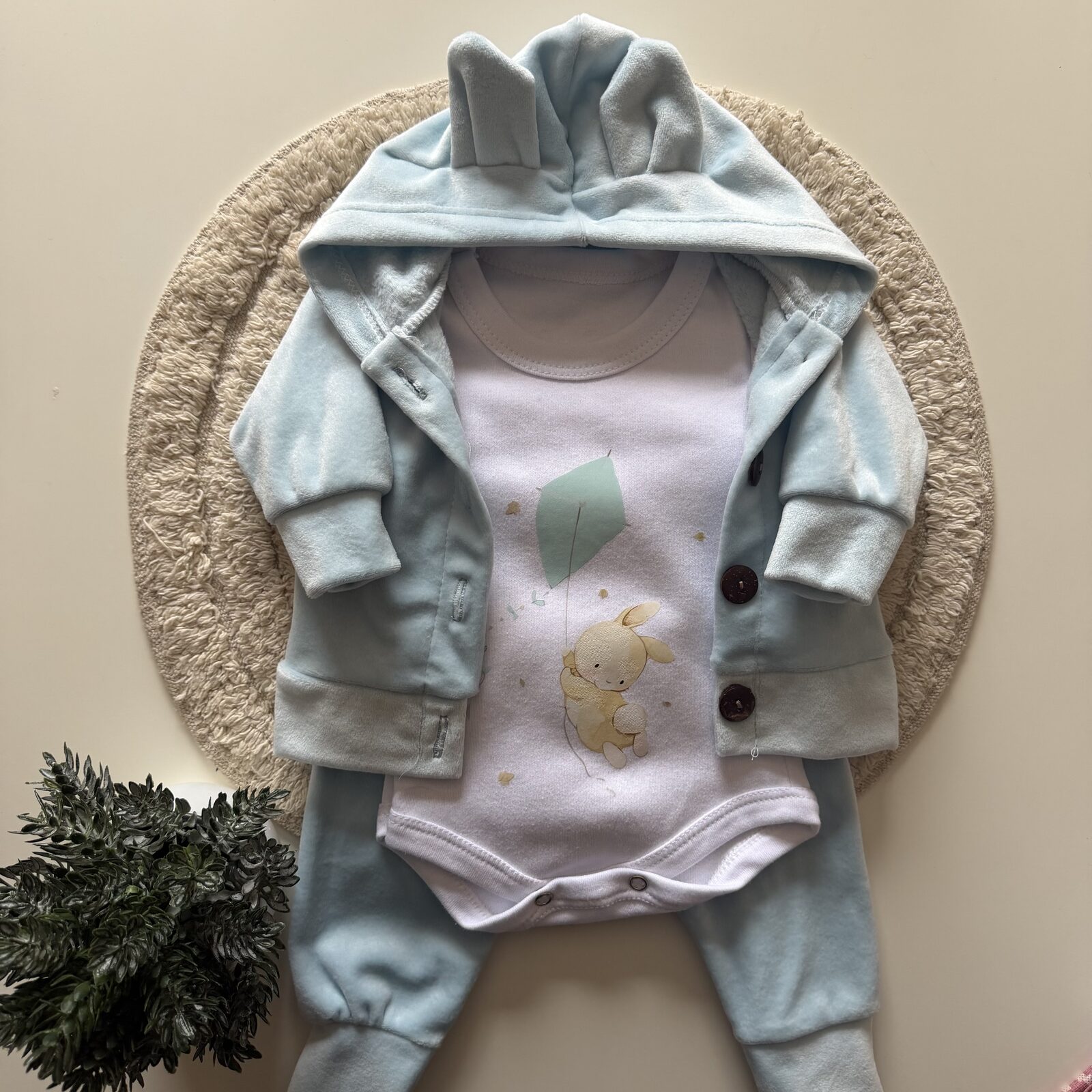 Conjunto de plush + body de algodón