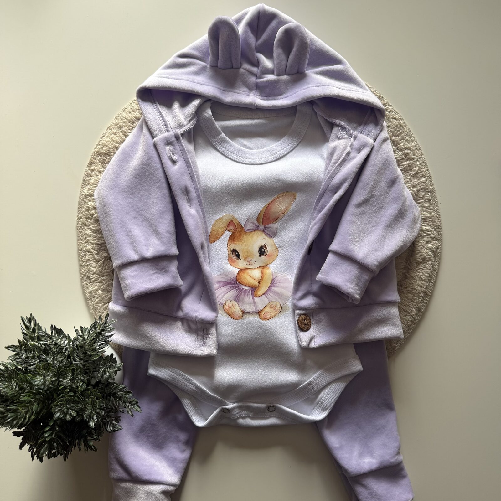 Conjunto de plush + body de algodón