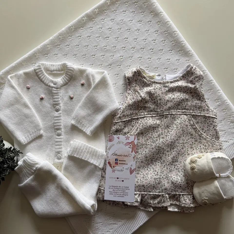 Jumper+conjunto de hilo algodón