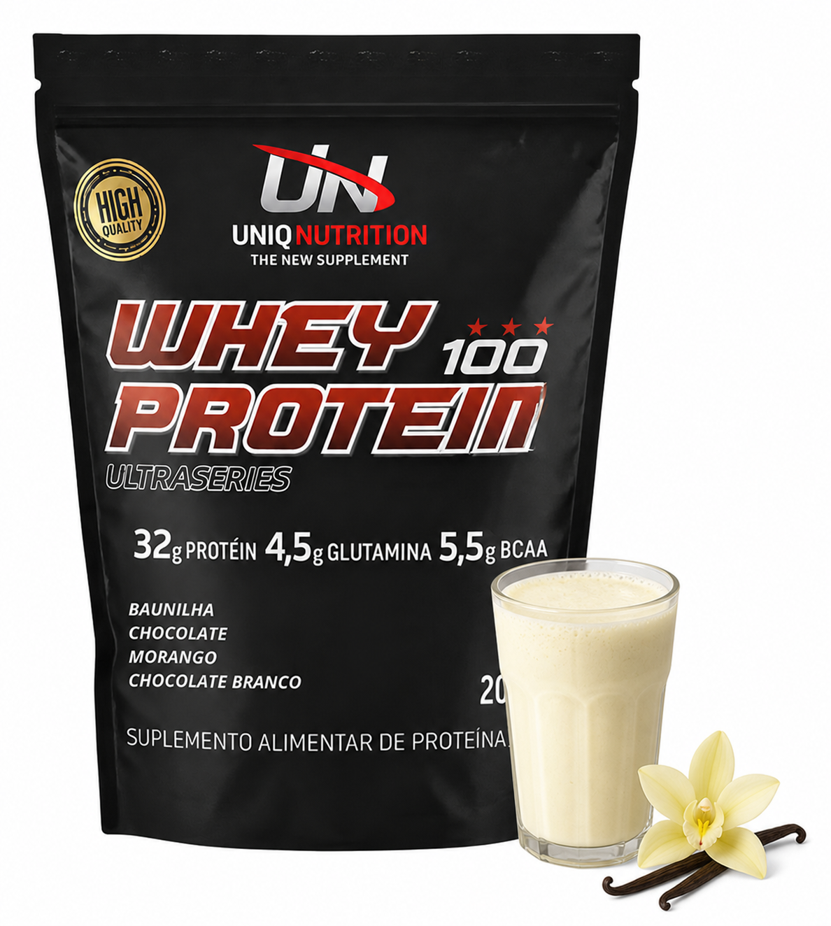 Whey UniqNutrition 100% 2kilos VAINILLA