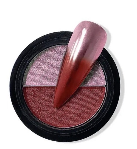 Polvo espejo - Rojo + Rosa