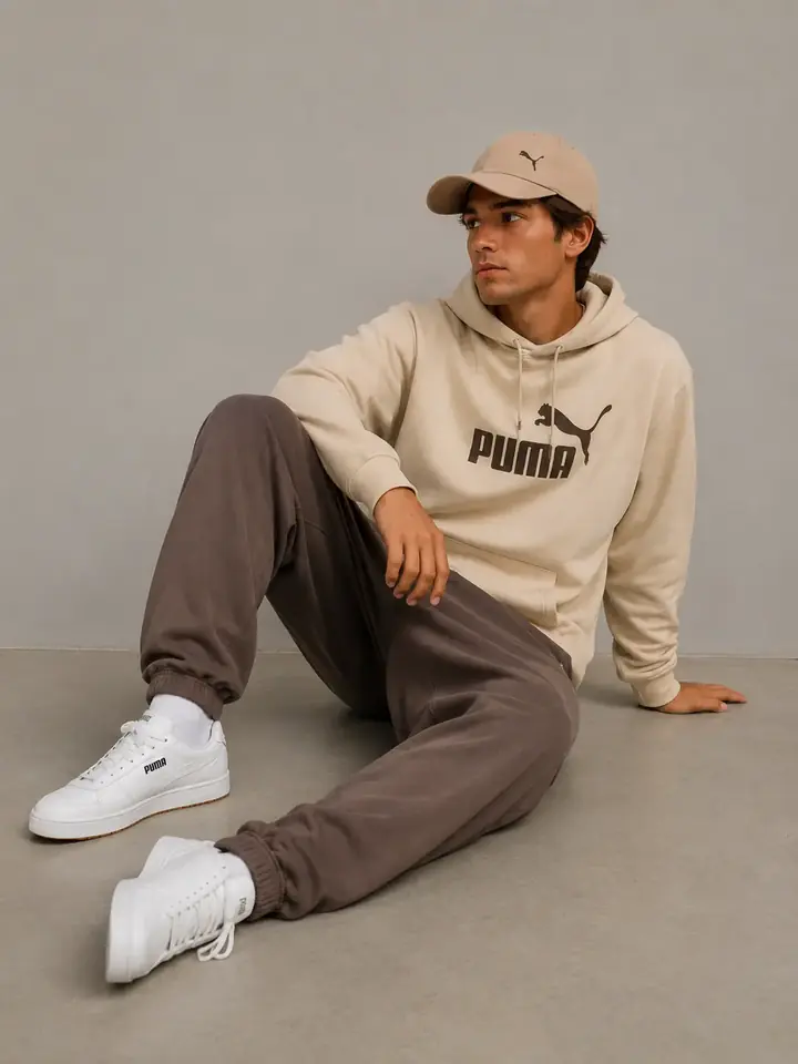 Conjunto Deportivo Masculino Beige & Chocolate Premium