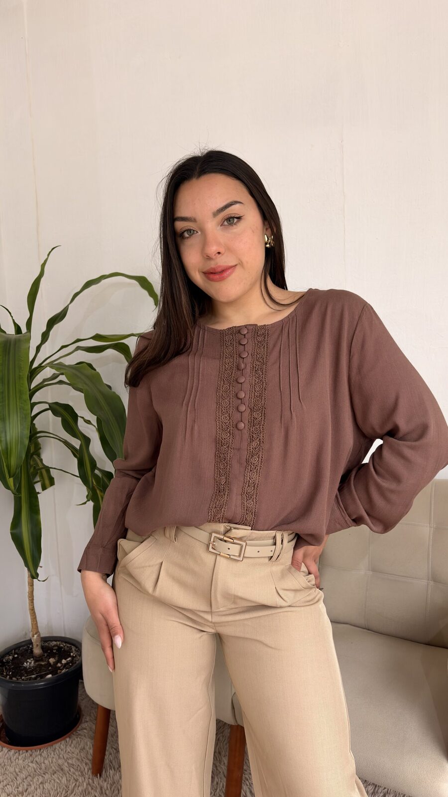 Camisa Aire - Marron