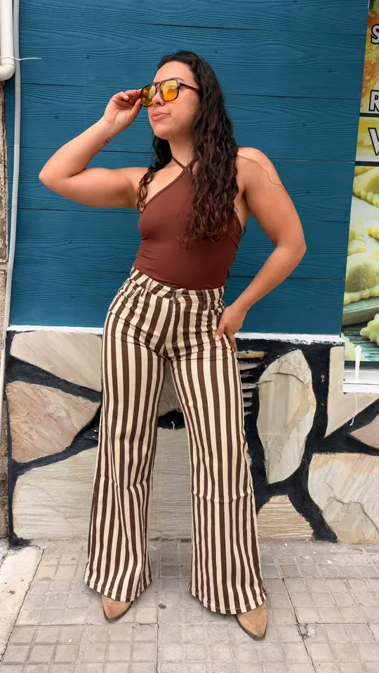Jeans Rayas Choco