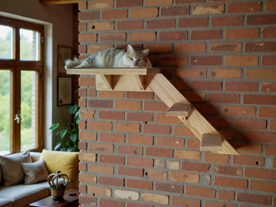 Plataforma Aérea para gatos de 35x20 con dos escalones